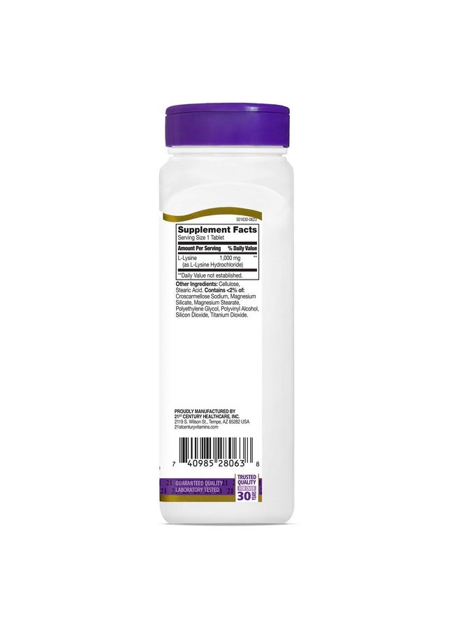 21st Century HealthCare 21st Century Healthcare L-Lysine 1000 mg, 90 Count Tablets  - Image 5