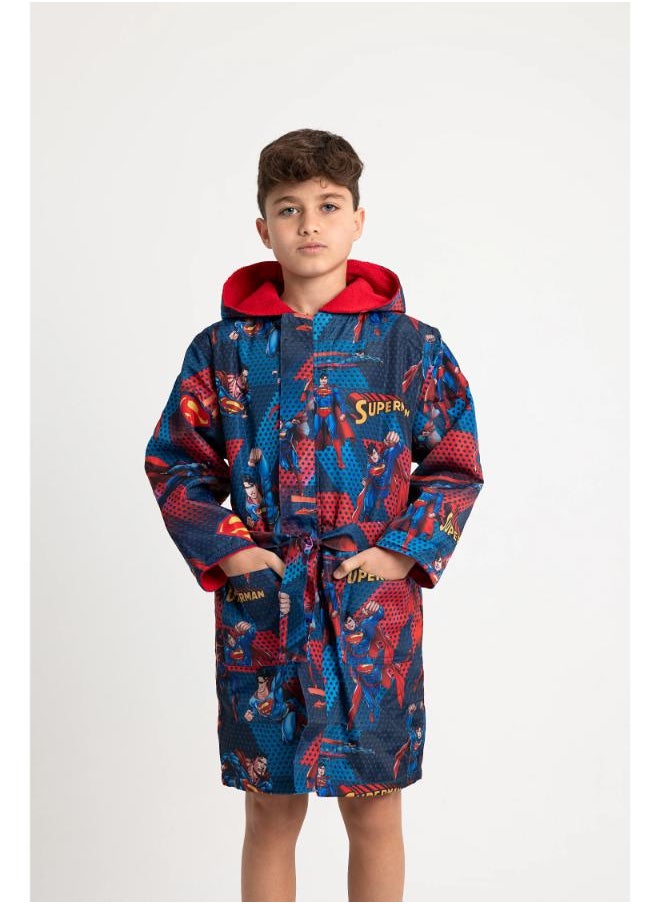 Generic - Boys' Waterproof Swim Robe – Superman Design - Image 1