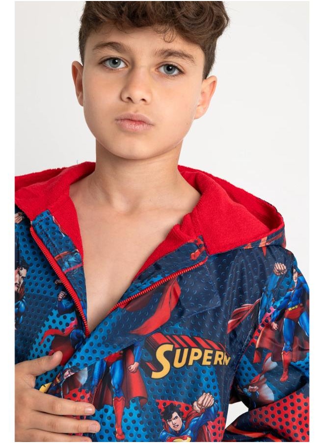 Generic - Boys' Waterproof Swim Robe – Superman Design - Image 1