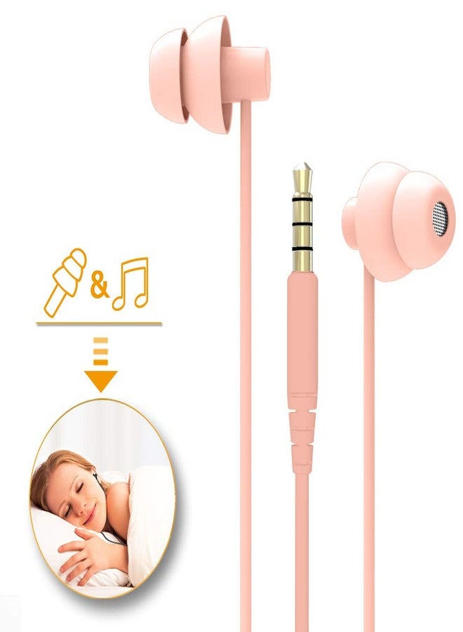 MAXROCK (TM Super Mini Total Soft Silicon Earbuds Headphones with Mic Music Sleep Choice for Cellphones Ipad Tablet Mp3 Laptop and Most 3.5mm Audio Player (Coral Pink) - Image 2