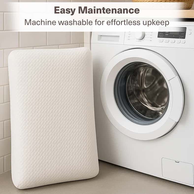 Pan Home Tencel Memory Foam Pillow 70X40+14cm - White - Image 2