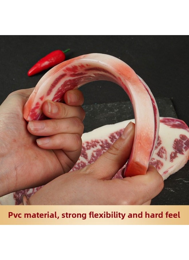 Simulation Sirloin Steak Fake Beef Model And Beef Snowflake Tomahawk Cowboy Bone Roast Piece Luncheon Meat Props Ornaments-Color:Snowflake Beef Slices
