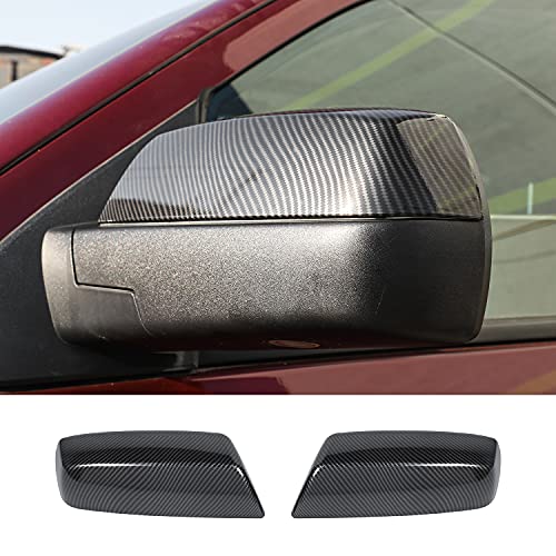 Hoolcar Door Side Rear-View Mirror Cover Trim for 2014-2018 Chevrolet Silverado GMC Sierra, Carbon Fiber - Image 1
