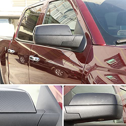 Hoolcar Door Side Rear-View Mirror Cover Trim for 2014-2018 Chevrolet Silverado GMC Sierra, Carbon Fiber - Image 3