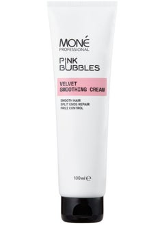 MONE Professional Velvet Smoothing Cream For Frizz Control, Grape Seed Oil & Amaranth Extract, Hydrating And Nourishing Hair Cream, Smoothing Curls With no Control, With Vanilla And Apricot Fragrance,100 ml.  - Image 1