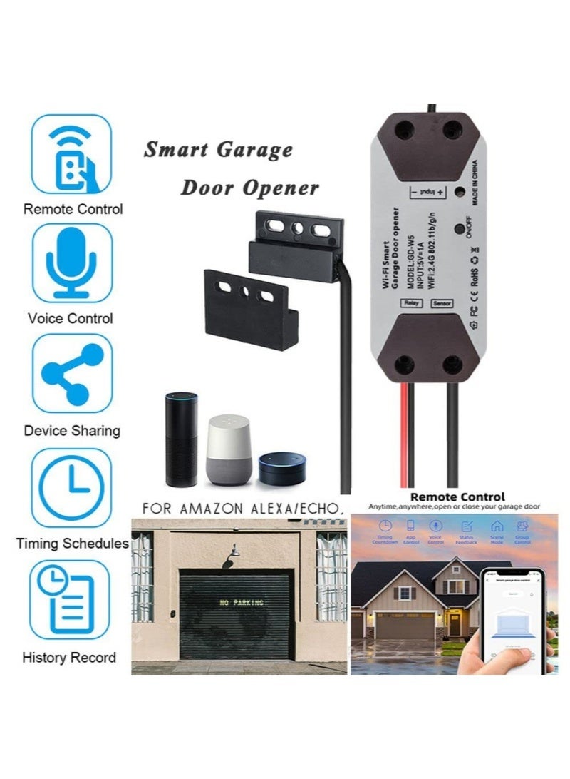 Tuya Smart WiFi Switch Garage Door Opener Controller Compatible with Alexa Echo Google Home SmartLife/Tuya APP Control No Hub Required - Image 2