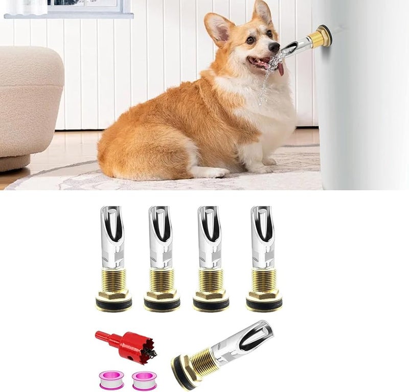 5Pcs Stainless Steel Pig Nipple Waterer with Brass Fittings for Automatic Drinking Systems Easy Installation - Image 3