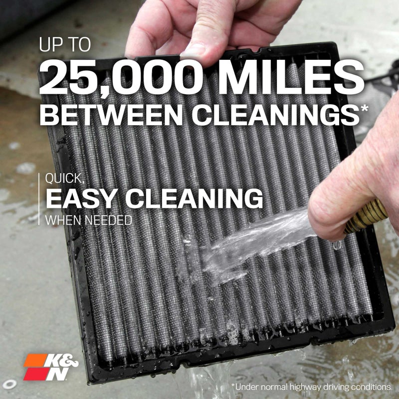 K&N LIFETIME Cabin Air Filter: Premium, Washable, Clean Air for your Cabin: Compatible with 2013-2024 Alpine/Dacia/Inifinit/Mitsubishi/Nissan/Renault: (See product Description for Select Models)VF2076 - Image 5