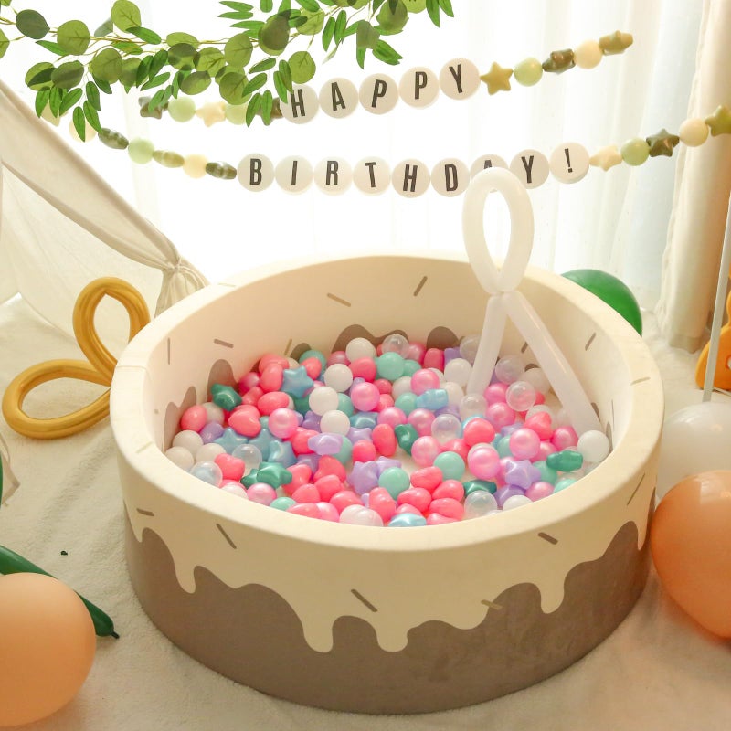 Trendplayball Beat Balls Star and Heart For For Childlers - 100 Count Compital Balls for Ball Pit Play and Play (Pearl Blue Green Pink) - Image 2