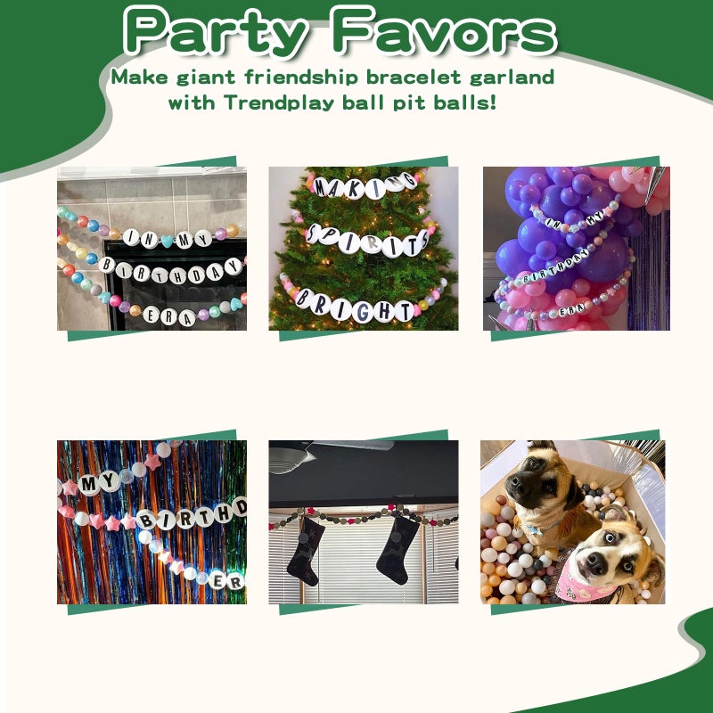 Trendplayball Beat Balls Star and Heart For For Childlers - 100 Count Compital Balls for Ball Pit Play and Play (Pearl Blue Green Pink) - Image 5