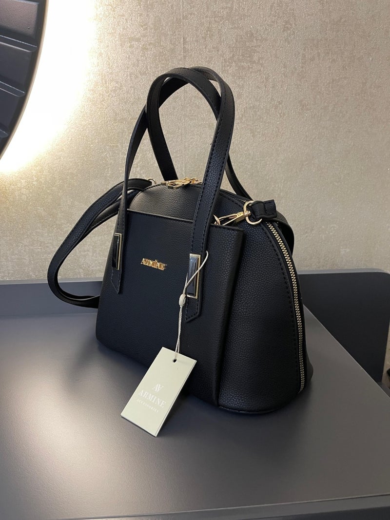 Armine Special Color Konbin Leather Ladies Handbag Designed as Hand and Shoulder Bag ARM.344.SH - Image 3
