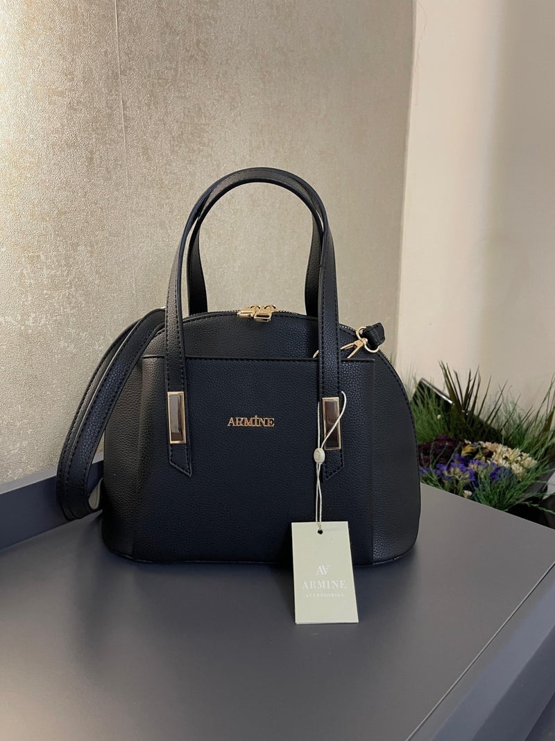 Armine Special Color Konbin Leather Ladies Handbag Designed as Hand and Shoulder Bag ARM.344.SH - Image 2