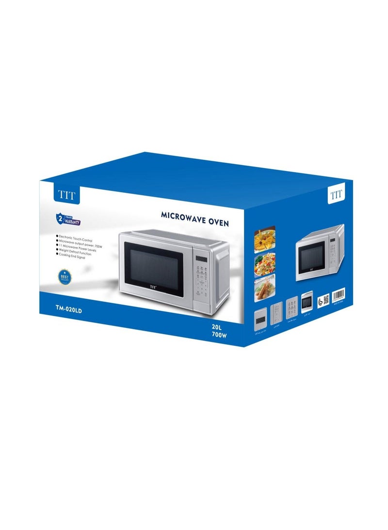 TIT-Microwave oven Digital 20ltr (Silver /White) - Image 3