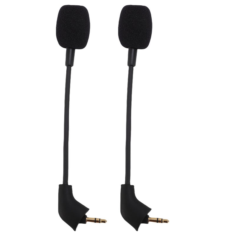 2PCS Replacement Microphone Fit for Kingston HyperX Cloud Cloud II Cloud Core Headphone 3.5mm Detachable Noise Cancelling Mic - Image 1