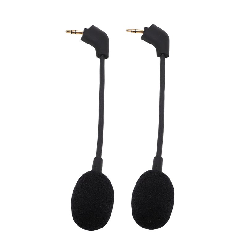 2PCS Replacement Microphone Fit for Kingston HyperX Cloud Cloud II Cloud Core Headphone 3.5mm Detachable Noise Cancelling Mic - Image 3