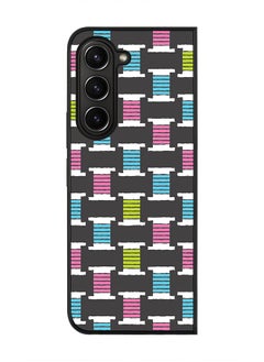 Rugged Black edge case for Samsung Galaxy Z Fold5, Slim fit Soft Case Flexible Rubber Edges Anti Drop TPU Gel Thin Cover -  Thread Roll