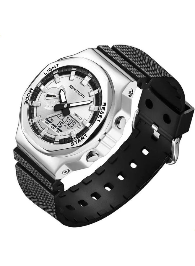 SANDA electronic watch multifunctional men's watch waterproof student electronic watch 50m waterproof - Image 1
