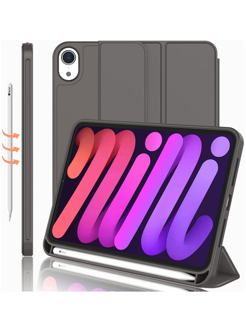 TIGER NEW Smart Case with Pencil Holder Compatible with iPad Mini 6, Trifold Stand Smart Case with Soft TPU Back, Auto Wake/Sleep, Dust Proof & Anti-Fingerprint, Heavy Duty Protection - Image 1