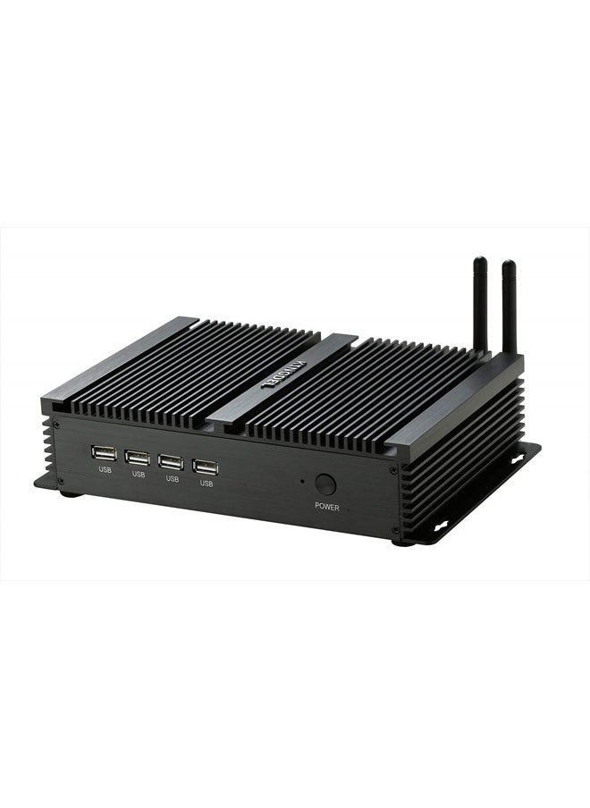 KINGDEL Powerful Mini PC, Fanless Industrial PC, i5 Dual Core CPU, 8GB RAM, 128GB SSD, 2xNICs, 4xUSB 3.0, 4xCOM RS232, HD Port, Metal Case, W-11 Pro  - Image 4