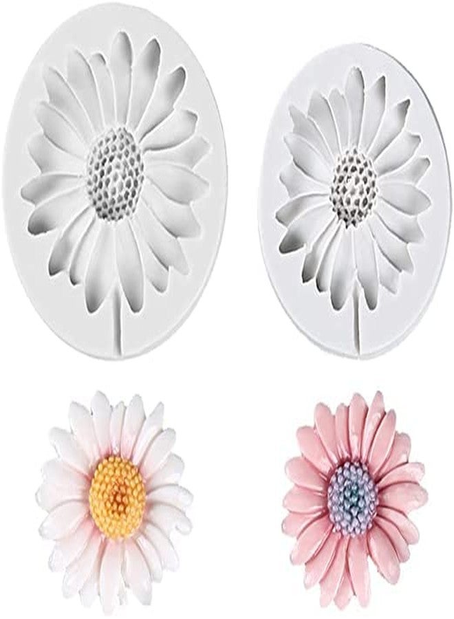 MATIN IMPEX Flower Silicone Fondant Mold Chrysanthemum Mould for Fondant Cake Decorating,Chocolate,Sugarcraft,Candy,Polymer Clay,Soap Crafting 2pcs - Image 1
