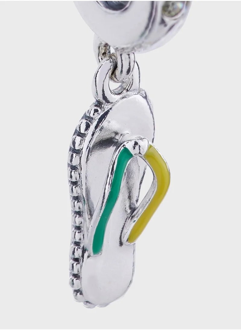 PANDORA Flip Flop Sterling Charm