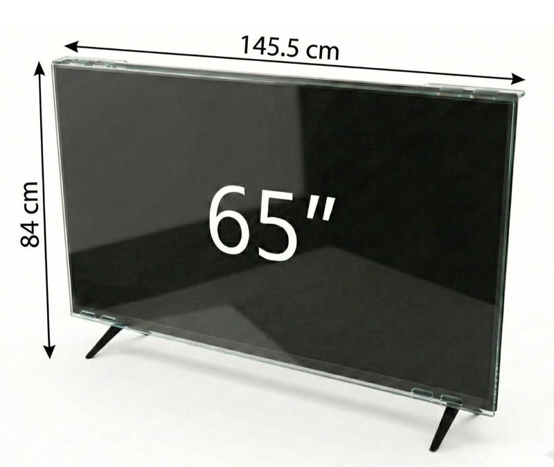 واقي شاشة تلفزيون 65 بوصة من  Tiger Shield– بولي كاربونيت فائق الصلابة – شفافية 100% – مضادة للكسر والخدوش – حماية UV للعين – تركيب بحزام قابل للتعديل - Image 2