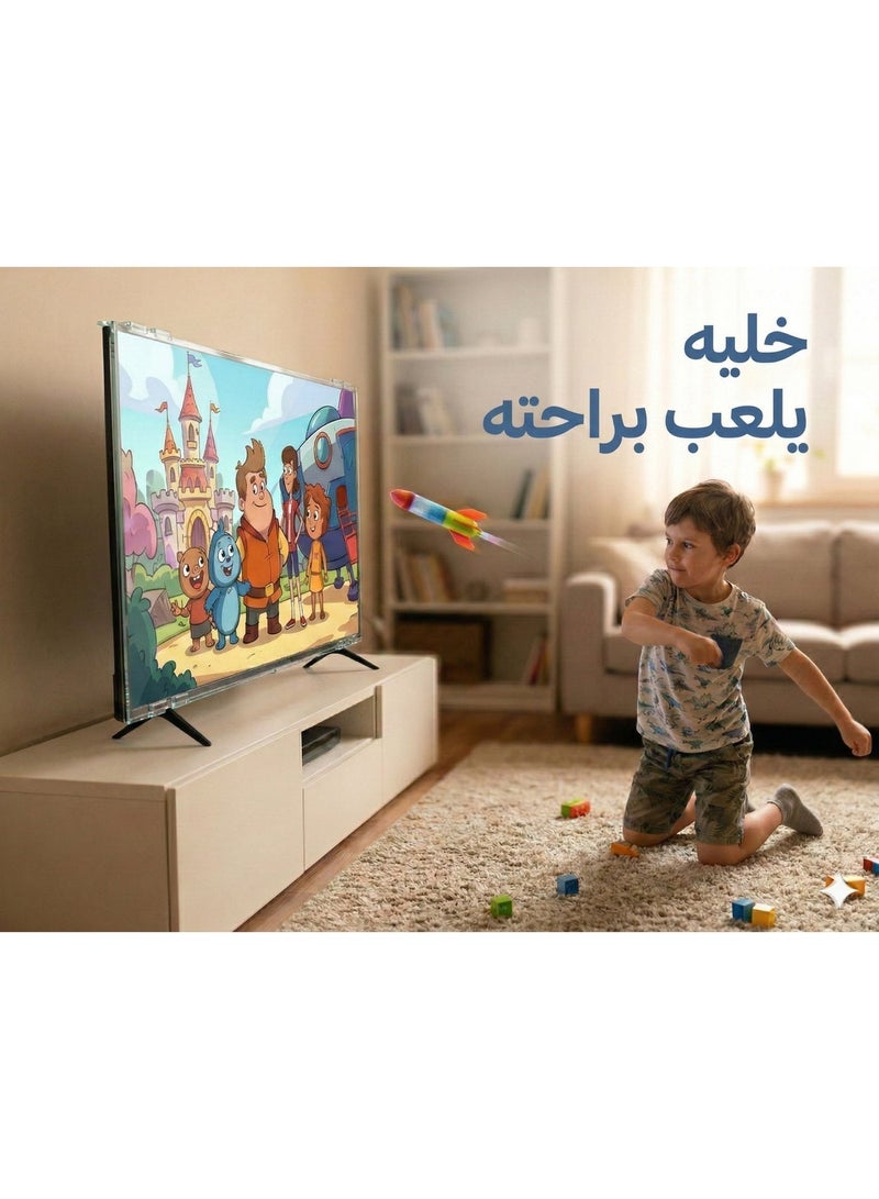 واقي شاشة تلفزيون 65 بوصة من  Tiger Shield– بولي كاربونيت فائق الصلابة – شفافية 100% – مضادة للكسر والخدوش – حماية UV للعين – تركيب بحزام قابل للتعديل - Image 4