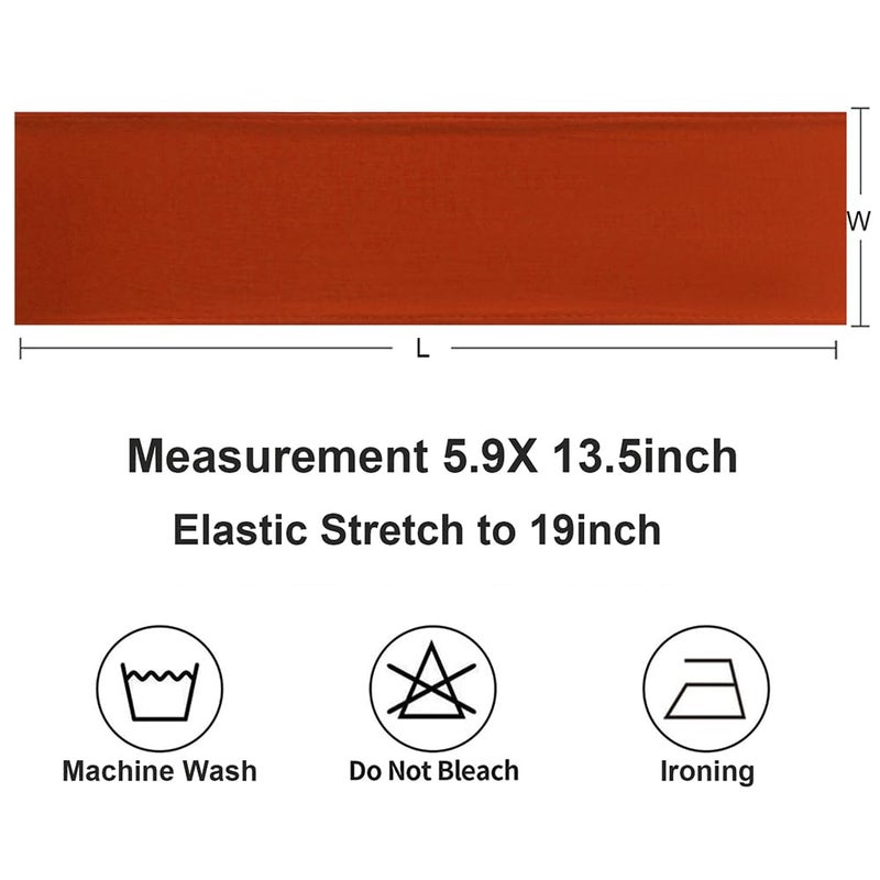 Gankar Terracotta Chair Sashes 50 Pack  Chair Bows Sashes for Birthday  Spandex Chair Sashes for Wedding  Party Decor  Terracotta Sashes for Chair Covers. - Image 5