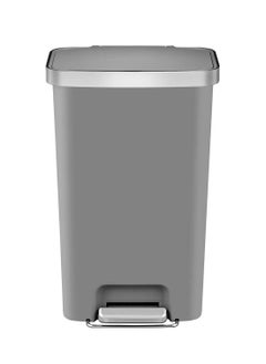 EKO HANA SERIES | Brushed Matte Finish | Soft-Closing | Fingerprint-Resistant | Pedal Trash & Garbage Bin | Versatile For Homes & Communal Areas | 50 Liters | Matte Grey  - Image 1