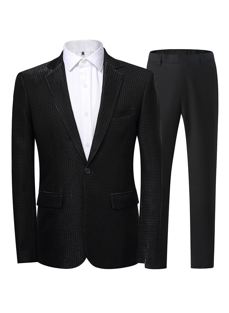 KUYING New Slim Fit Suit Two-Piece Set  - Image 1
