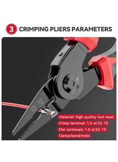 Stodern Stodern 5in1 Wire Stripper Pliers Set with Interchangeable Heads Multifunctional Lineman Pliers Wire Crimper Cable Cutter Electrician Scissors Metal Shear HeavyDuty Toolkit with Case  - Image 5