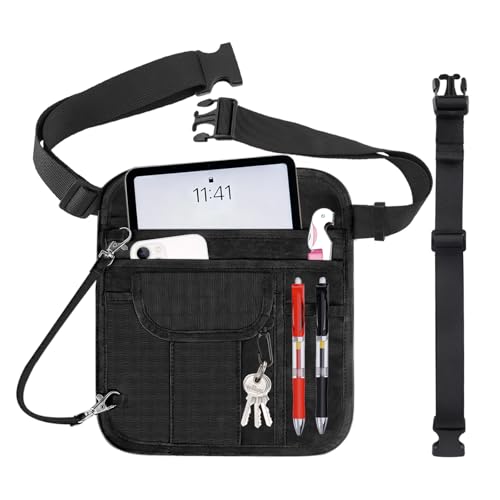 Merleu Server Apron with 26.4-61Inch Adjustale Strap,Restaurant Waitress Accessories Bag with Pockets for Hotel Bar(Inc Strap Extensions) - Image 1