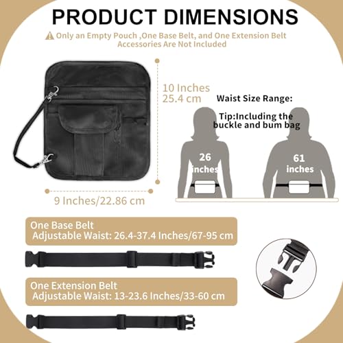 Merleu Server Apron with 26.4-61Inch Adjustale Strap,Restaurant Waitress Accessories Bag with Pockets for Hotel Bar(Inc Strap Extensions) - Image 2