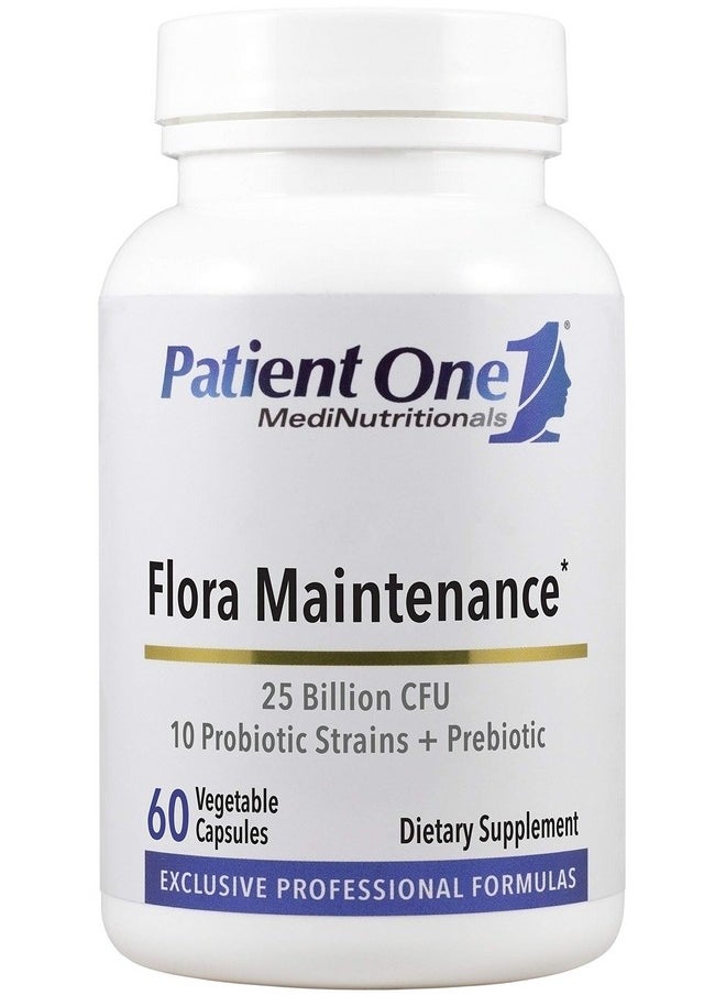Patient One Flora Maintenance (25 Billion Cfu) 60 Acid Resistant Vegetable Capsules  - Image 1