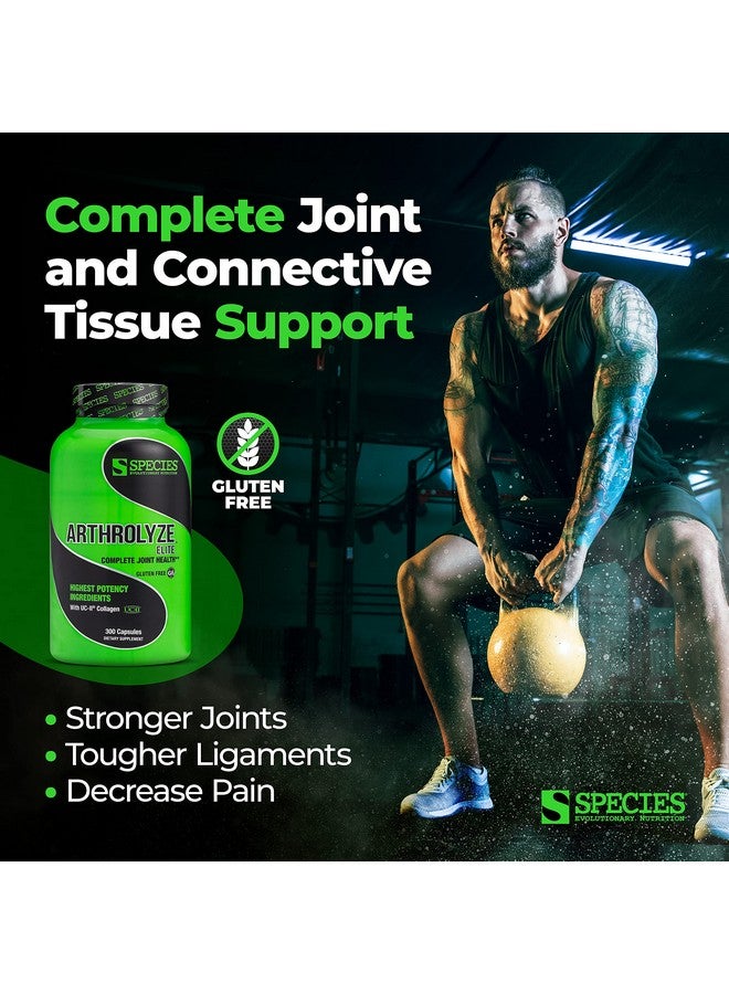 Species Nutrition Arthrolyze Joint Repair Supplement, Fortified with UC-II Collagen, MSM, Glucosamine, Chondroitin, High Potency Connective Tissue & Joint Support (300 Capsules)