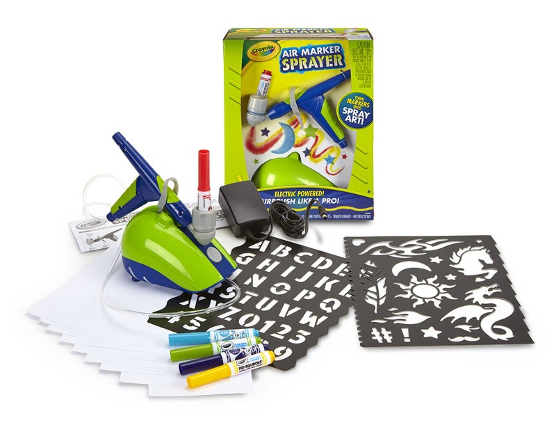 Crayola Air Marker Sprayer Airbrush Kit, Gift for Kids Age 8, 9, 10 - Image 2