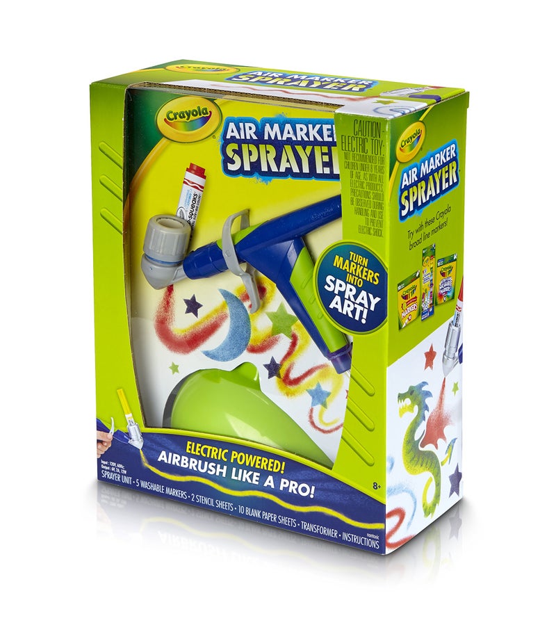 Crayola Air Marker Sprayer Airbrush Kit, Gift for Kids Age 8, 9, 10 - Image 3