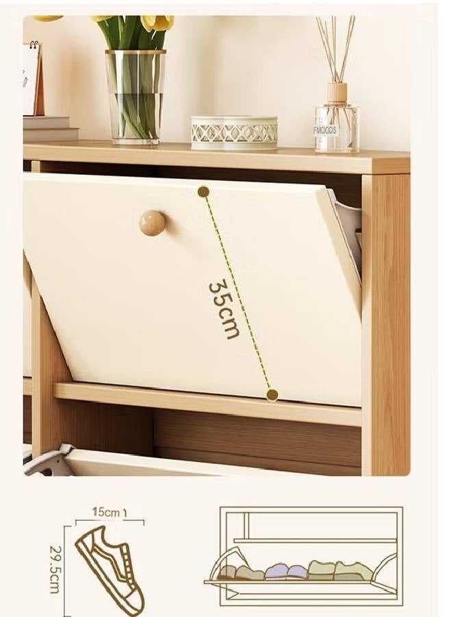 إن كي أكس خزانة أحذية فاخرة متعددة الوظائف للمدخل وأدراج تخزين 100 سم - Image 3