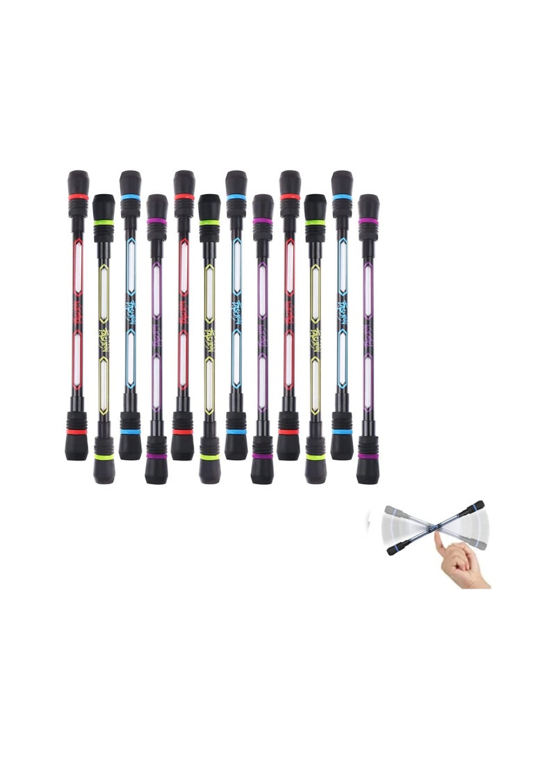 Generic Spinning Pens, 12 Pcs Writable Rolling Finger Pen, Printing Spinning Rotating Pen Non-Slip Coated Mod with Weighted for Gaming Student Office Supplies, Black Ink, Student Relieve Stress (0.5 mm）  - Image 1