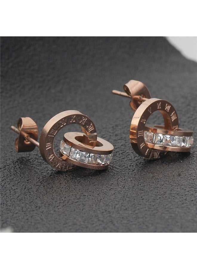 yongsheng Designer Jewellery Set，for Women Numeral Pendant Necklace and Earrings Set  - Image 3
