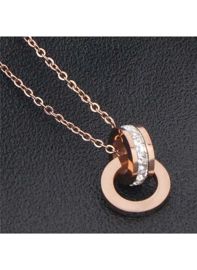 yongsheng Designer Jewellery Set，for Women Numeral Pendant Necklace and Earrings Set  - Image 4