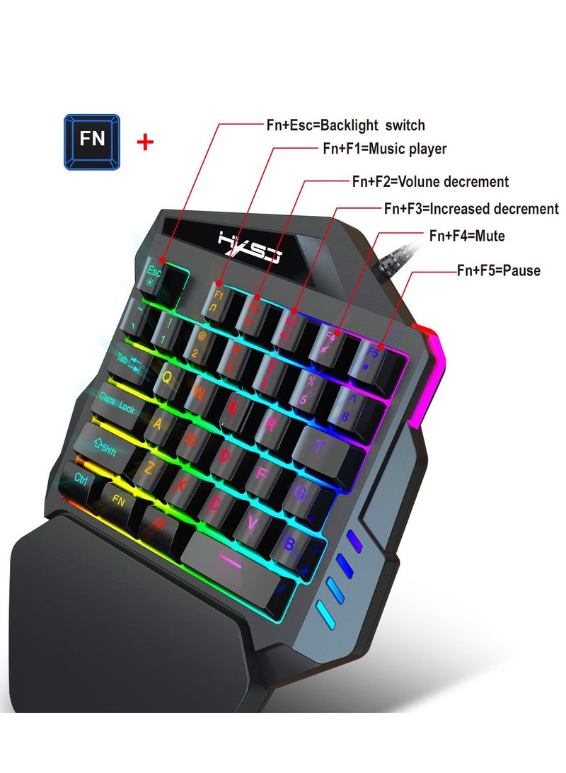 One-Handed Gaming Keyboard And Mouse Set - Image 3