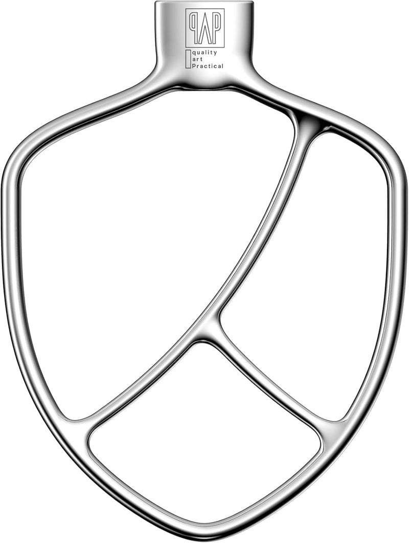 qAp quality art Practical Stainless Steel Paddle，Flat Beater - Accessories and Attachments for KitchenAid Mixers, Fit 6 QT Tulip Shaped Bowl - Image 1