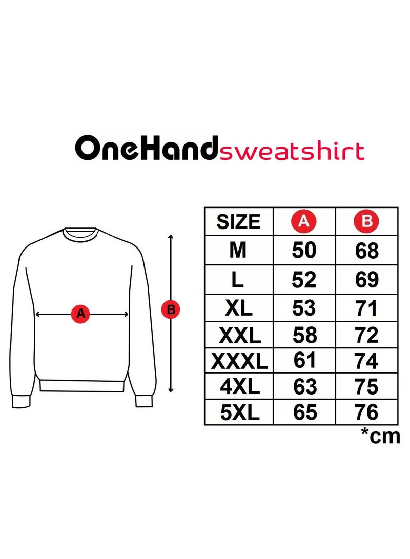 OneHand Basic Casual Sweatshirt Cotton - Olive - Image 4