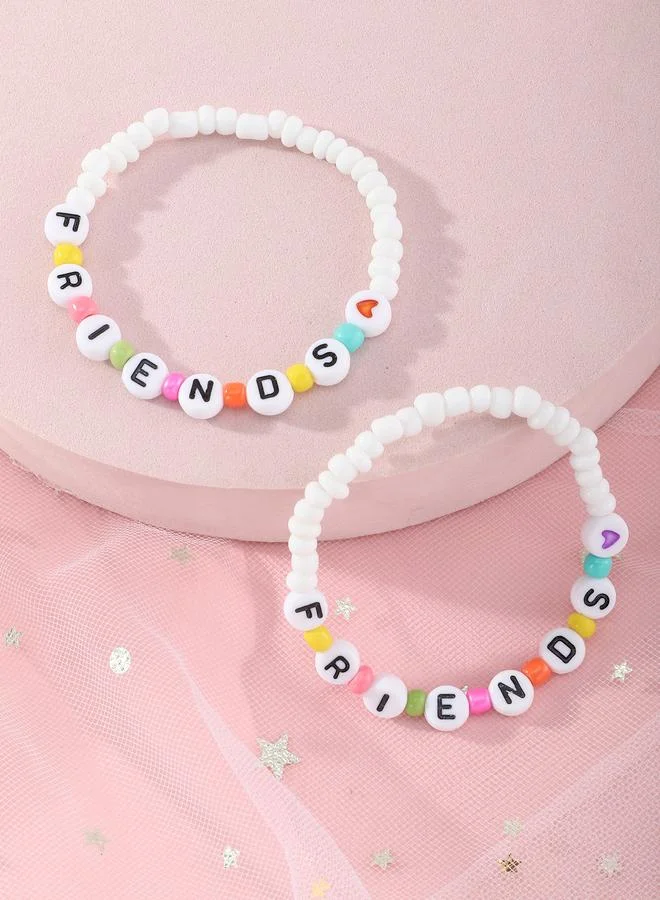 Pack of 2 - Multi-Color Friendship Beaded Bracelets