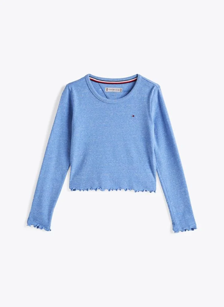 تومي هيلفيغر Kids Slub Knitted Long Sleeve Top