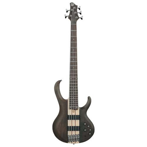 Ibanez ايبانز BTB605 بيز غيتار بخمسة أوتار مع لوحة أصابع من خشب الورد وشفاف باللون الرمادي - Image 1