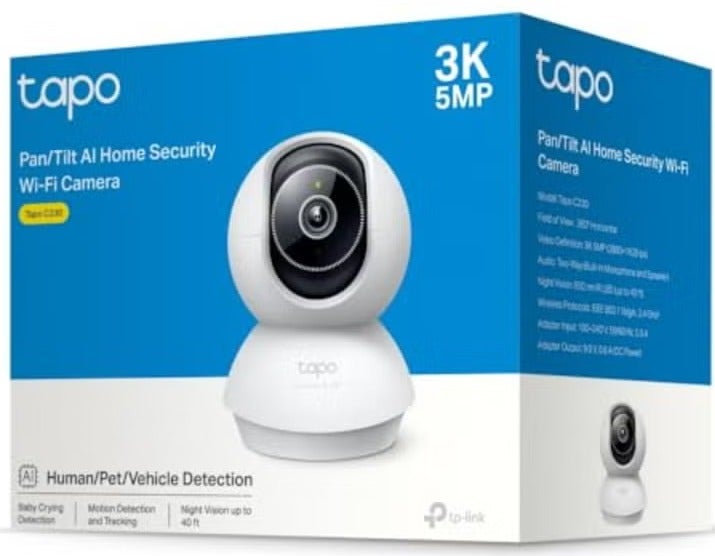 Tapo C230 3K 5MP Pan/Tilt AI Home Security Wi-Fi Camera - Image 2