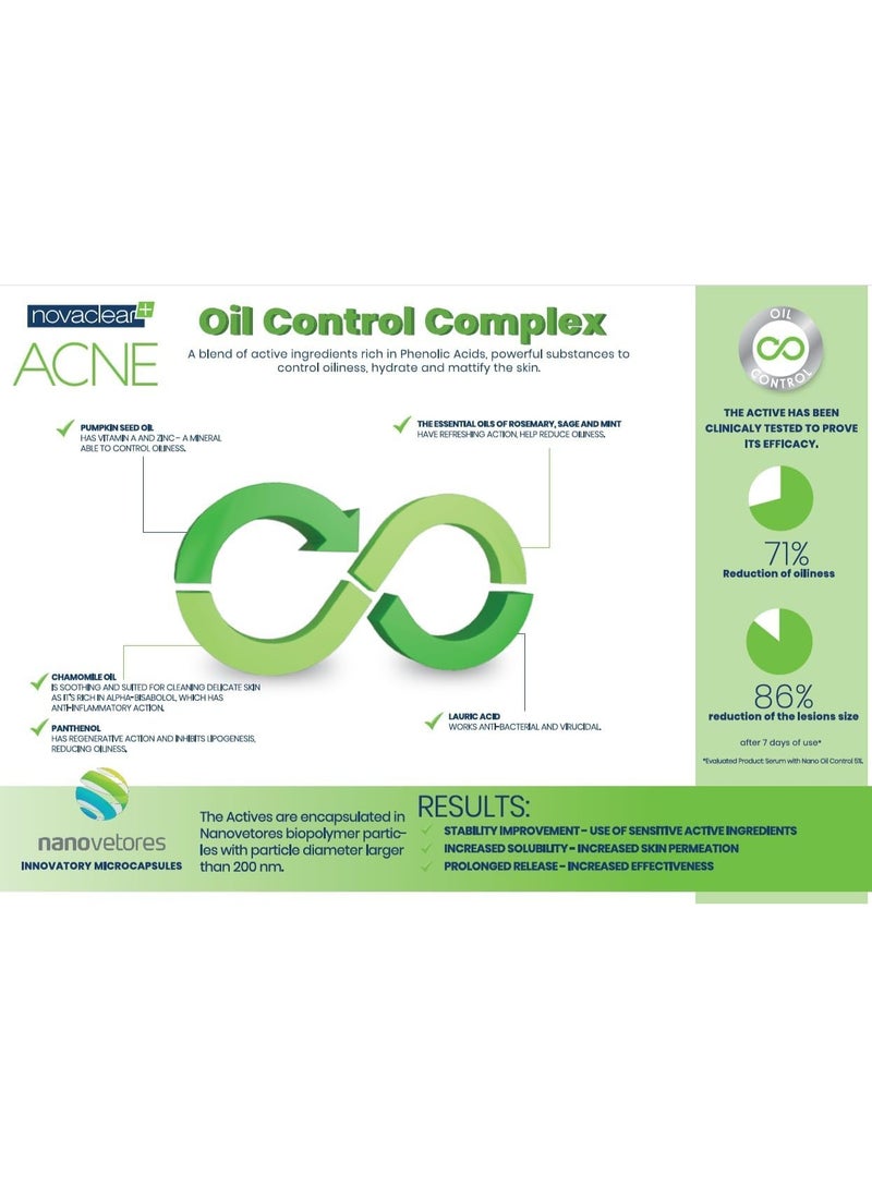 novaclear منظف حب الشباب نوفاكلير بزيت شجرة الشاي 150 مل - غسول للوجه للبشرة الدهنية والمعرضة لحب الشباب - Image 4