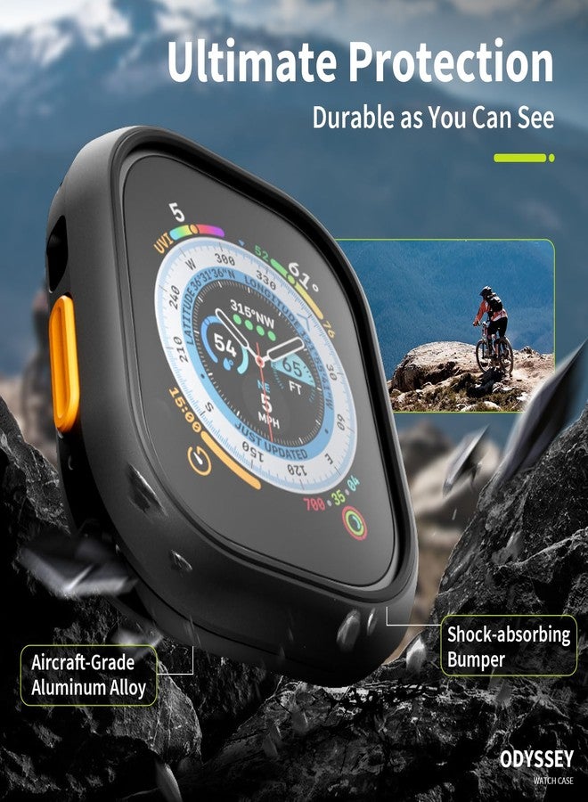 SwitchEasy Aircraft-Grade Aluminum Apple Watch Ultra 2 Case & Ultra Case 49mm, Aluminum Shell with Shock-Absorbing Inner Bumper Maxed Protection, Odyssey - Titanium - Image 3